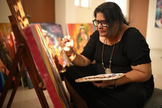 Beena S Unnikrishnan longshot painting